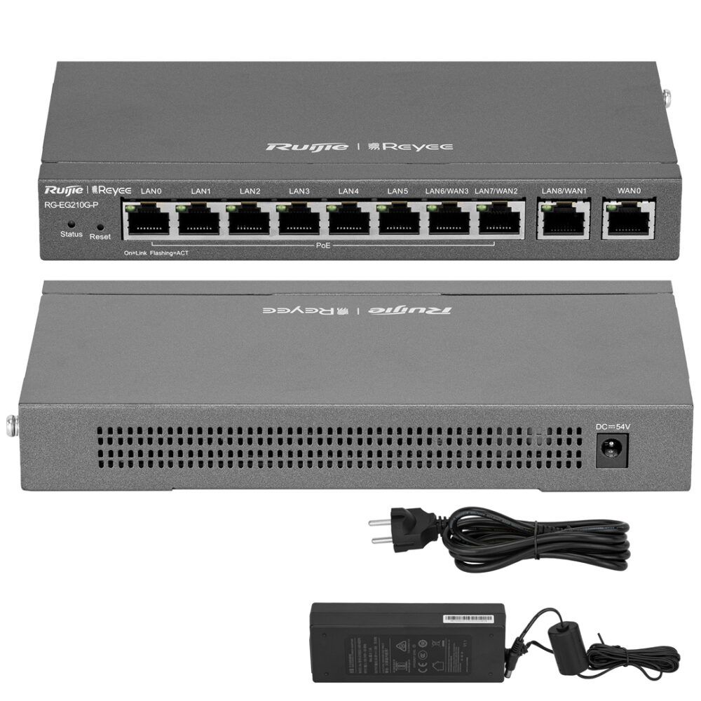 RG-EG210G-P Reyee 10-Port Gigabit Cloud Managed PoE Router