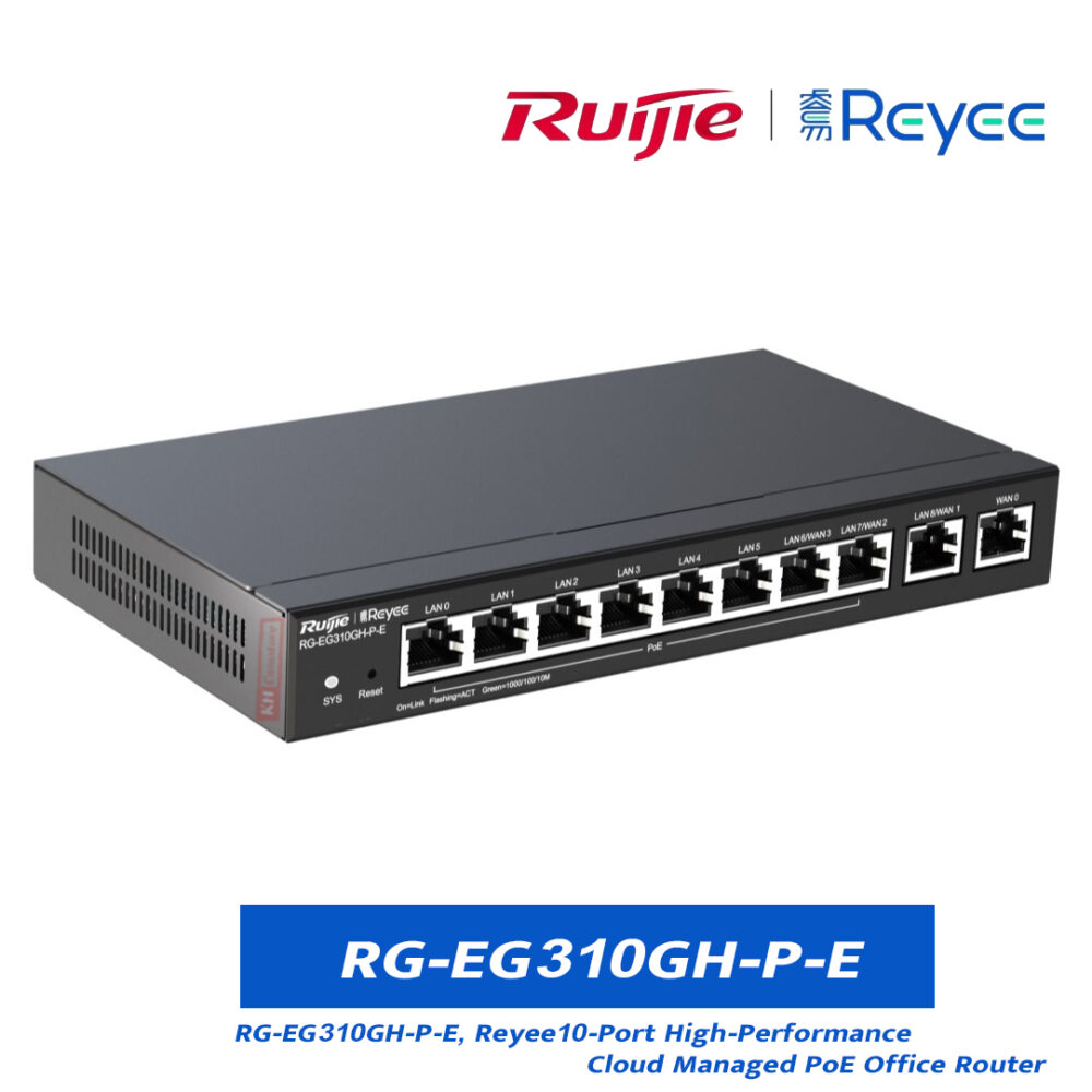 RG-EG310GH-P-E, Reyee10-Port High-Performance Cloud Managed PoE Office Router